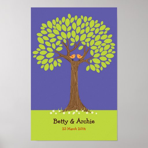 Fingerprint / Signature Tree Wedding (Nighttime)