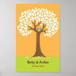 Fingerprint / Signature Tree Wedding (Sunset) posters