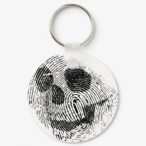 Fingerprint skull keychains