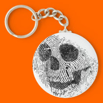 Fingerprint skull keychains