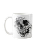 Fingerprint skull coffee mug