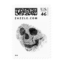 Fingerprint skull postage