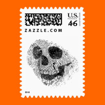 Fingerprint skull postage