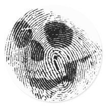 Fingerprint skull stickers by nassosvakalis Fingerprint skull stickers