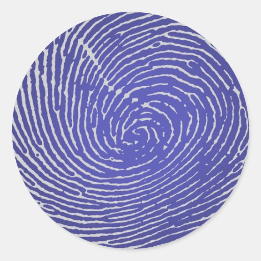 Fingerprint Classic Round Sticker Zazzle