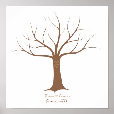 Fingerprint Tree Wedding Guestbook