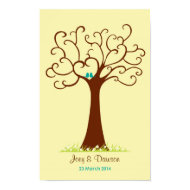 Fingerprint Tree Wedding - Heartastic (Cream) print