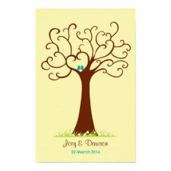 Fingerprint Tree Wedding - Heartastic (Cream) print