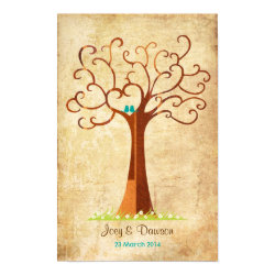 Fingerprint Tree Wedding - Heartastic (Vintage) print