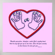 Fingerprints of God - 1 Peter 5:6-7 posters