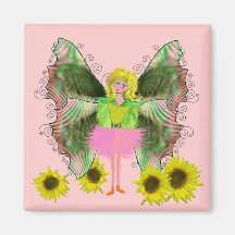 FIni and Sunflowers Magnet
