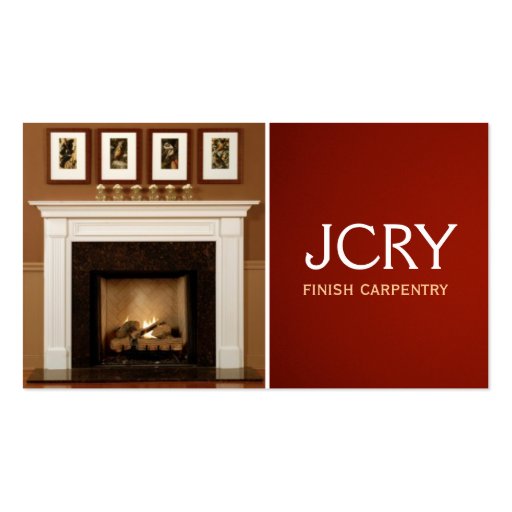 Finish Carpentry, Fireplace Business Card (front side)