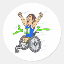 Finish Line Round Sticker