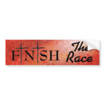 "Finish the Race" bumper stickers by cowboyannie "Finish the Race" bumper stickers