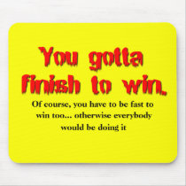 Finish to Win Dirt Bike Motocross Mousepad