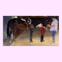 Finishing Touches Horse & Trainer Poster posters