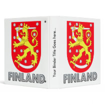 Finland Coat of Arms 3 Ring Binder