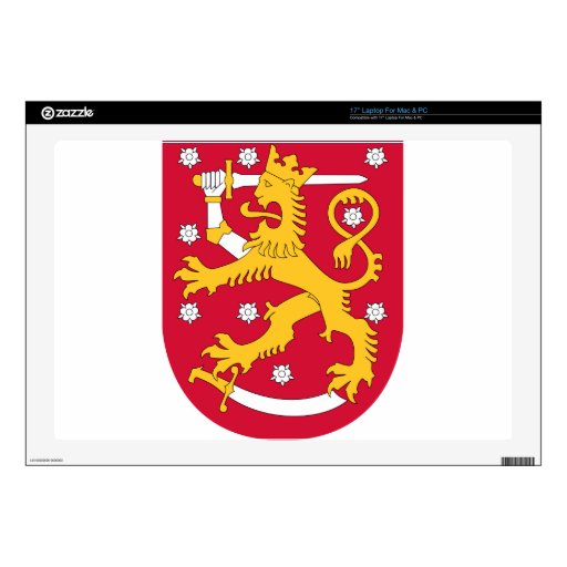 Finland Coat Of Arms Decal For 17" Laptop