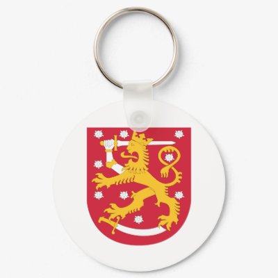 Finland Coat of Arms Keychain by aesthete