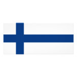 Finland – Finnish Flag Large Bookmarks Rack Card Design