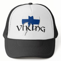 Finland flag Finnish Suomi Viking Axe hats