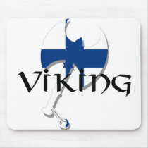 Finland flag Finnish Suomi Viking Axe mousepads by Funkart Finland flag Finnish Suomi Viking Axe mousepads