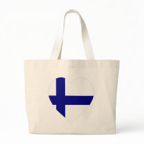 Finland Flag Heart bags by Vexillophile Finland Flag Heart bags