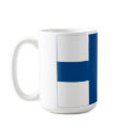 Finland Flag Large White Mug by nordia Finland Flag Large White Mug