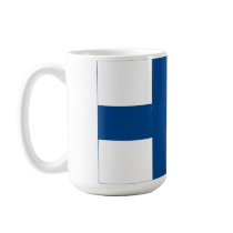 Finland Flag Large White Mug by nordia Finland Flag Large White Mug