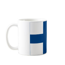 Finland Flag Large White Mug