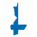 Finland flag map tee shirt