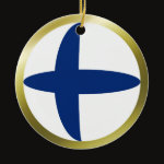 Finland Fisheye Flag Ornament