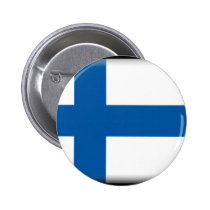 Finland Flag Pinback Button