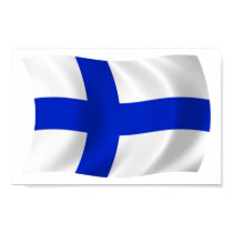 Finland Flag Poster Print