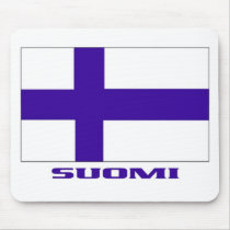 Finland Flag + "SUOMI" Mouse pad mousepads by pauljohnkurf Finland Flag + "SUOMI" Mouse pad mousepads