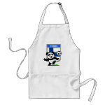 This adorable little panda is too cute! He's featured in front of a large flag from Finland and ready to play football and score some goals. This cute design is perfect for football players and soccer fans.