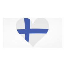 Finland heart icon photo cards