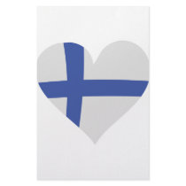Finland heart icon stationery paper
