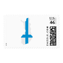 Finland map flag postage stamps