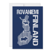 FINLAND MAP invitation - Rovaniemi - customize