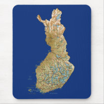Finland Map Mousepad by FlagAndMap Finland Map Mousepad
