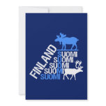 Finland Moose &amp; Reindeer invitation - customize