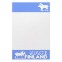 Finland Moose stationary - customize Custom Stationery