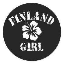 Finland Pink Girl stickers