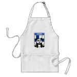This adorable little panda is too cute! He's featured in front of a flag from Finland and getting ready to do a gymnastics routine on the rings. This cute design is perfect for gymnasts and gymnastics fans.