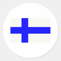 Finland Round Stickers