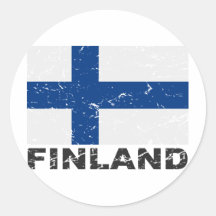 Finland Vintage Flag Stickers