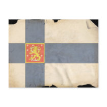 Finnish Coat of Arms Flag Postcard