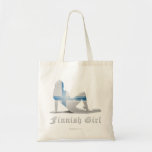 Finnish Girl Silhouette Flag Bag