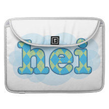 finnish Hello; hei in argyle pattern Sleeve For MacBook Pro